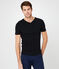Heren-t-shirt met korte mouwen en v-hals zwart NOIR
