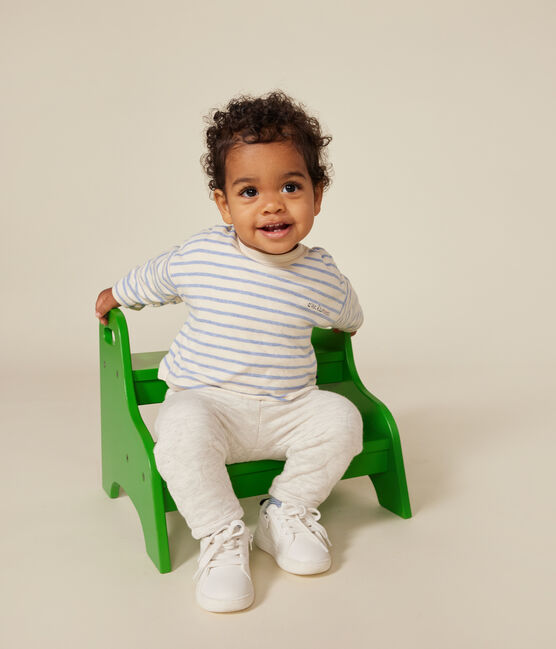 Tee-shirt manches longues en tubique bébé blanc AVALANCHE/ SKY CHINE