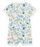 Combicourt bébé fille en côte blanc MARSHMALLOW/blanc MULTICO