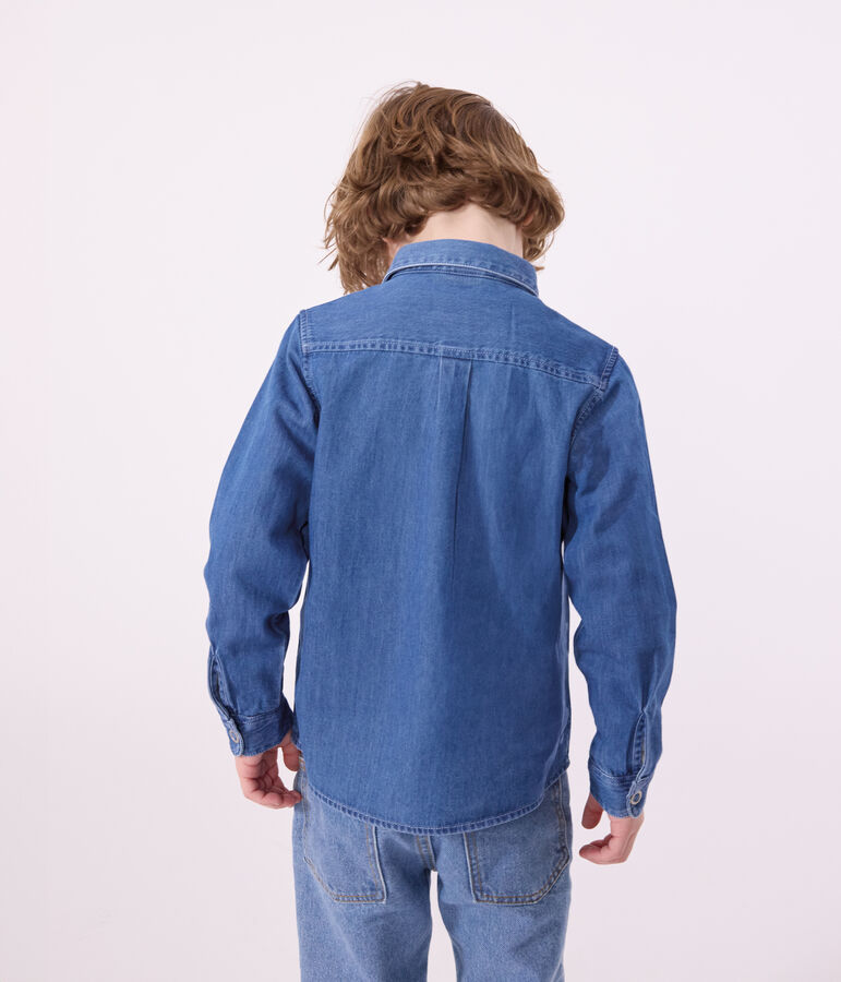 Jongenshemd van licht denim blauw