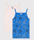 Lot de 2 chemises à bretelles bandana petite fille en coton biologique