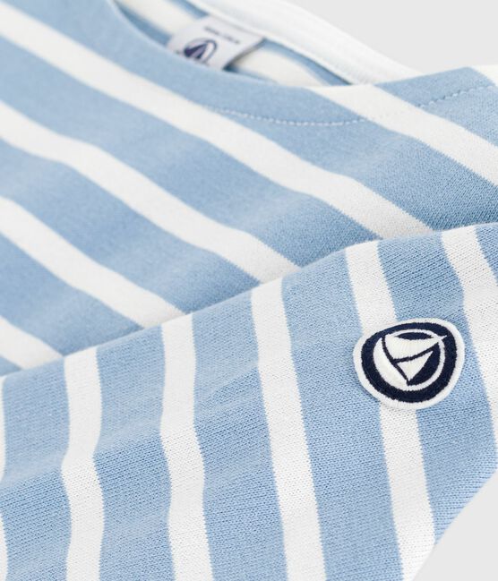 Marinière enfant en coton bleu ADRIATIC/ MILK