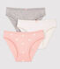 Lot de 3 culottes imprimé étoiles petite fille en coton