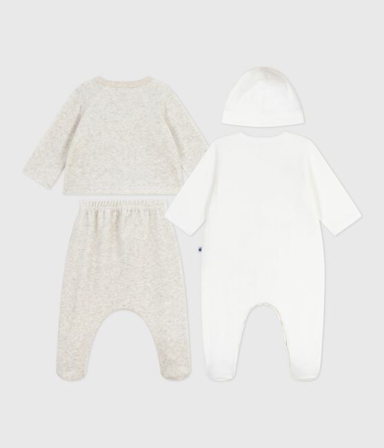 Coffret cadeau bébé en velours uni variante 1