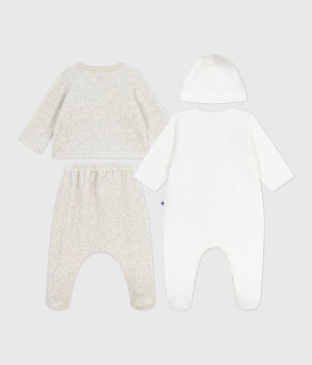 Geschenkdoos in effen fluweel voor baby's multicouleur