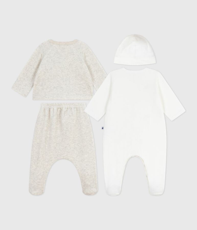 Geschenkdoos in effen fluweel voor baby's multicouleur