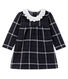 Robe manches longues bébé fille à carreaux
