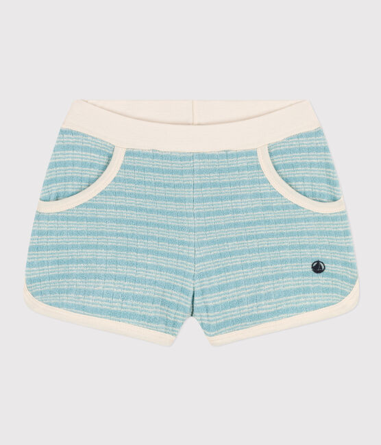 Short rayé en bouclette éponge enfant fille MIMI/ AVALANCHE