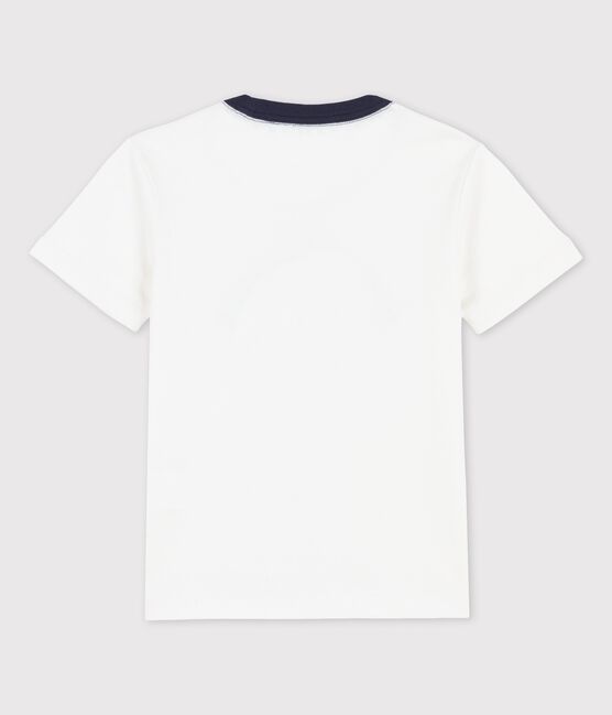 T-shirt manches courtes en coton enfant garçon blanc MARSHMALLOW