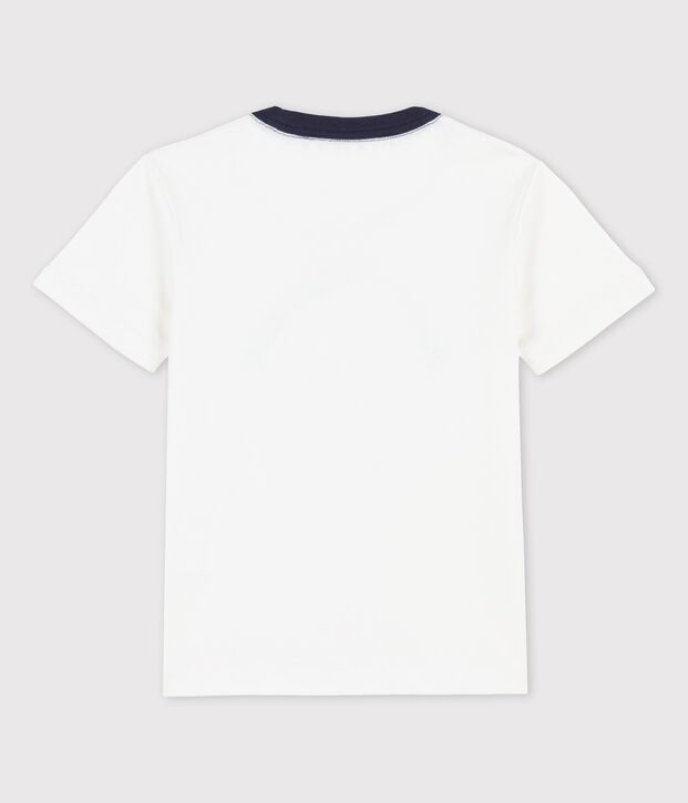 T-shirt met korte mouwen in katoen voor jongens wit