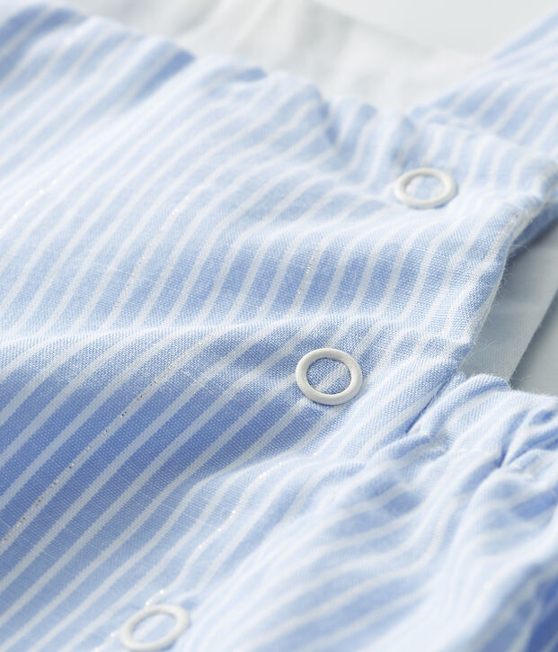 Kort pakje van gestreept popeline wit/multicouleur