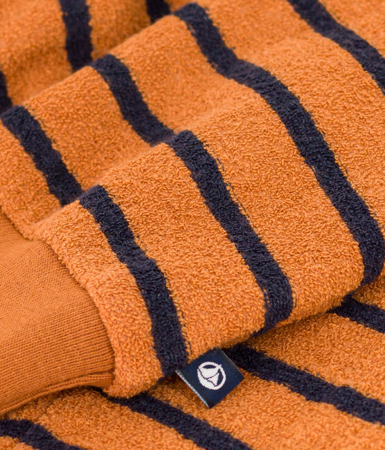 Sweatshirt in gestreepte bouclébadstof voor baby's ECUREUIL/ SMOKING