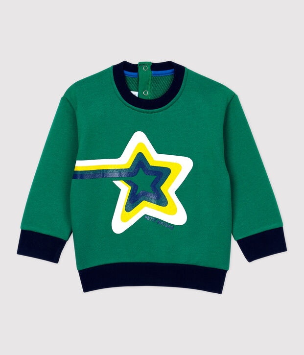 Sweatshirt en molleton b&eacute;b&eacute;. vert