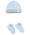Lot bonnet et chaussons bébé garçon bleu FRAICHEUR