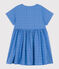 Robe manches courtes en broderie anglaise enfant fille bleu GAULOISE
