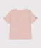 Katoenen T-shirt met Monsieur Madame-motief voor kinderen roze SALINE