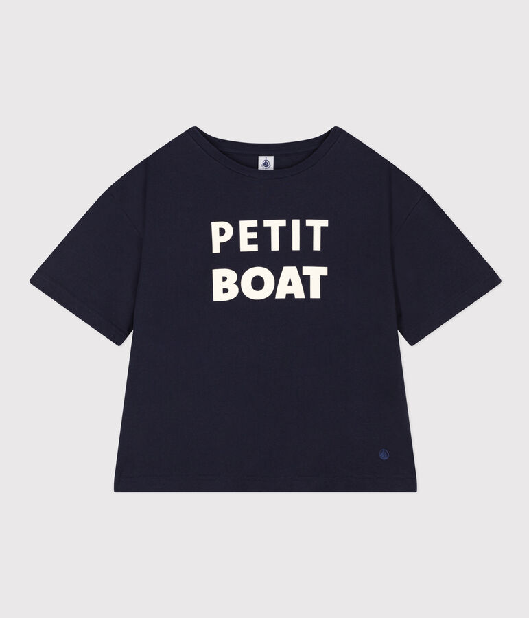 T-shirt LE BOXY en coton Femme bleu