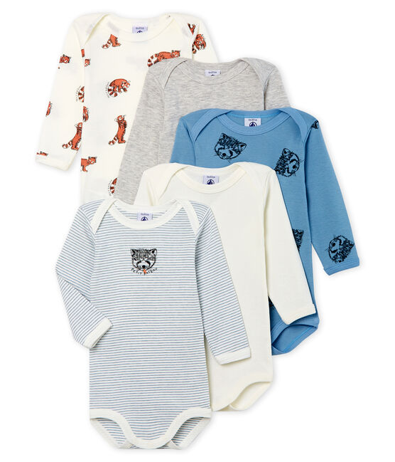 body bebe garcon a manches longues avec motifs voitures (lot de 3) beige