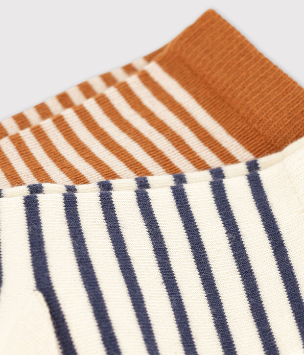 Lot de 2 paires de chaussettes enfant gar&ccedil;on-fille multicouleur