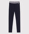 Jegging enfant en coton et &eacute;lasthanne bleu marine