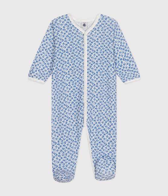 Pyjama imprimé fleurs en coton bébé bleu MARSHMALLOW/ INCOGNITO