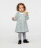 Robe manches longues bébé fille imprimée gris BELUGA/blanc MULTICO