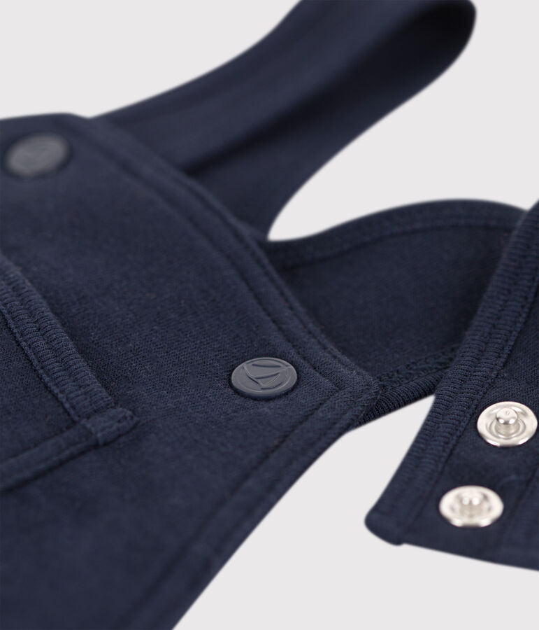 Lange tuinbroek in dikke jerseystof voor baby's blauw SMOKING