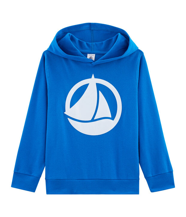 Sweat &agrave; capuche enfant bleu