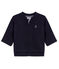 Cardigan met rits in molton voor babyjongens blauw SMOKING