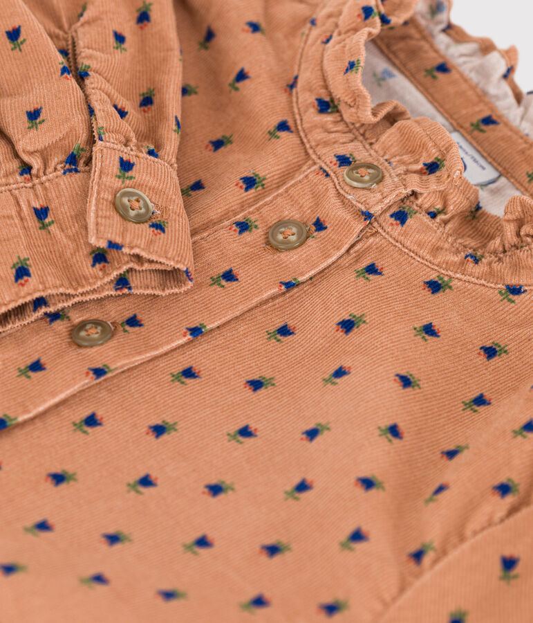 Meisjesblouse van fijn bloemenfluweel SIENNA/ MULTICO