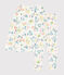Tubic pyjama met lentebloemen voor meisjes wit MARSHMALLOW/wit MULTICO