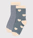 Lot de 2 paires de chaussettes enfant fille