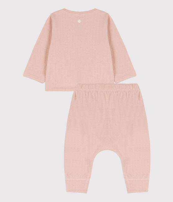 Set met 2 stuks in biologisch tubic voor baby's roze SALINE