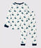 Pyjama imprimé chevaliers petit garçon en coton blanc MARSHMALLOW/blanc MULTICO
