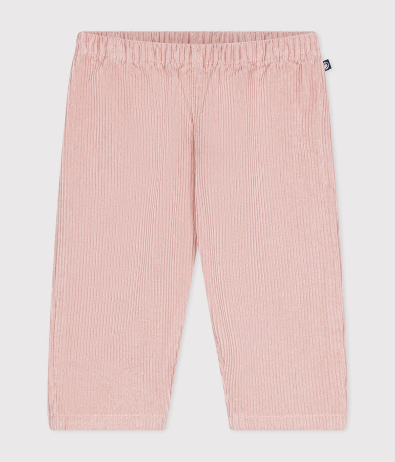 Fluwelen broek voor baby's roze