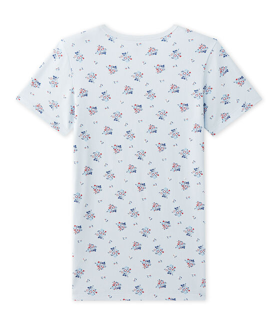 T-shirt fille imprimé en jersey stretch blauw FRAICHEUR/wit MULTICO