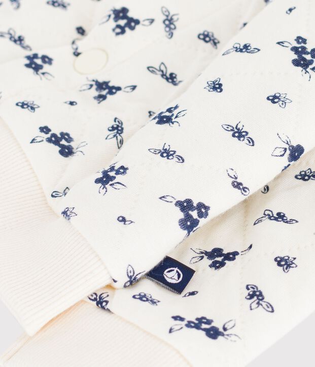 Cardigan b&eacute;b&eacute; en coton, imprim&eacute; &agrave; fleurs bleu/bleu