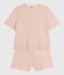 Pyjacourt en coton femme rose SALINE