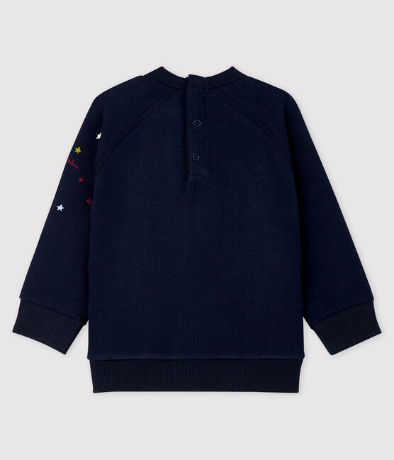 Sweatshirt van molton babyjongen blauw SMOKING