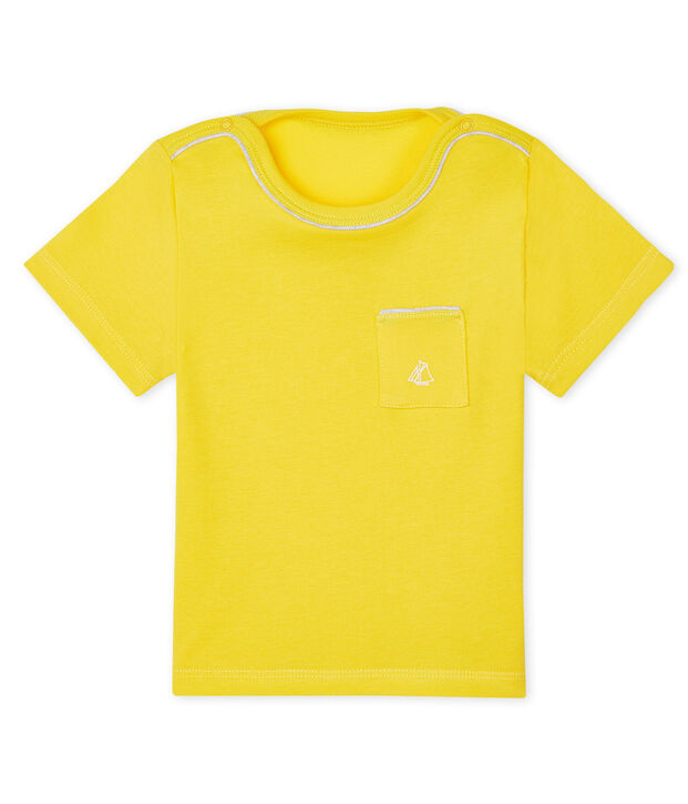 Tee shirt manches courtes b&eacute;b&eacute; gar&ccedil;on jaune