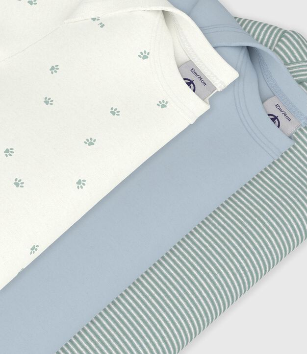 Setje van katoenen body's met korte mouwen en print multicouleur