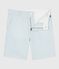 Katoenen bermudashort voor kinderen met strepen blauw MARSHMALLOW/ FLO