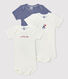 Lot de 3 bodies manches courtes Paris bébé en coton