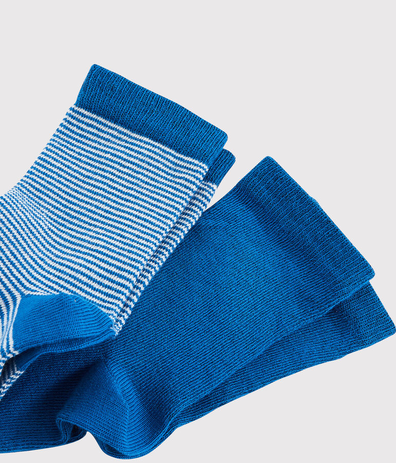 Set van 2 paar meisjes-jongens kousen multicouleur