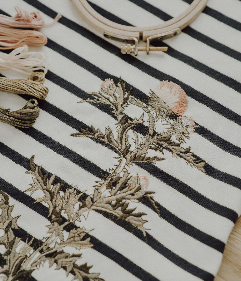 Marini&egrave;re Dames Petit Bateau x Deyrolle wit MARSHMALLOW/blauw SMOKING