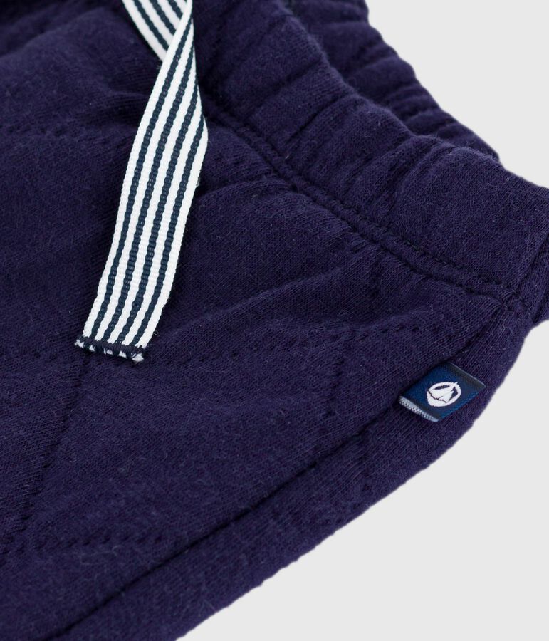 Effen babybroekje van dik katoen blauw