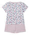 Pyjashort bébé garçon 2 pièces blanc ECUME/blanc MULTICO