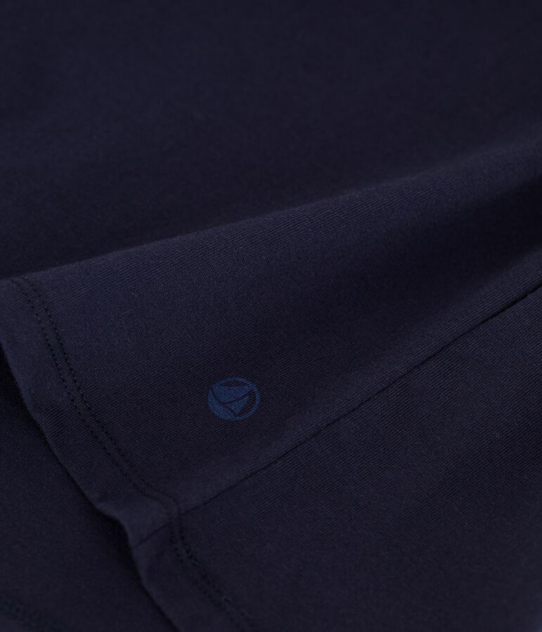 Le Droit, effen katoenen T-shirt voor dames blauw