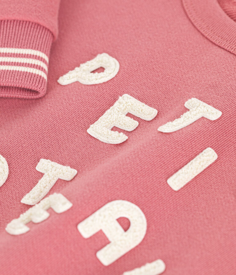 Sweatshirt en molleton enfant fille / gar&ccedil;on rose