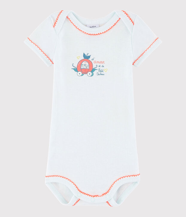 Body manches courtes b&eacute;b&eacute; fille bleu Bocal